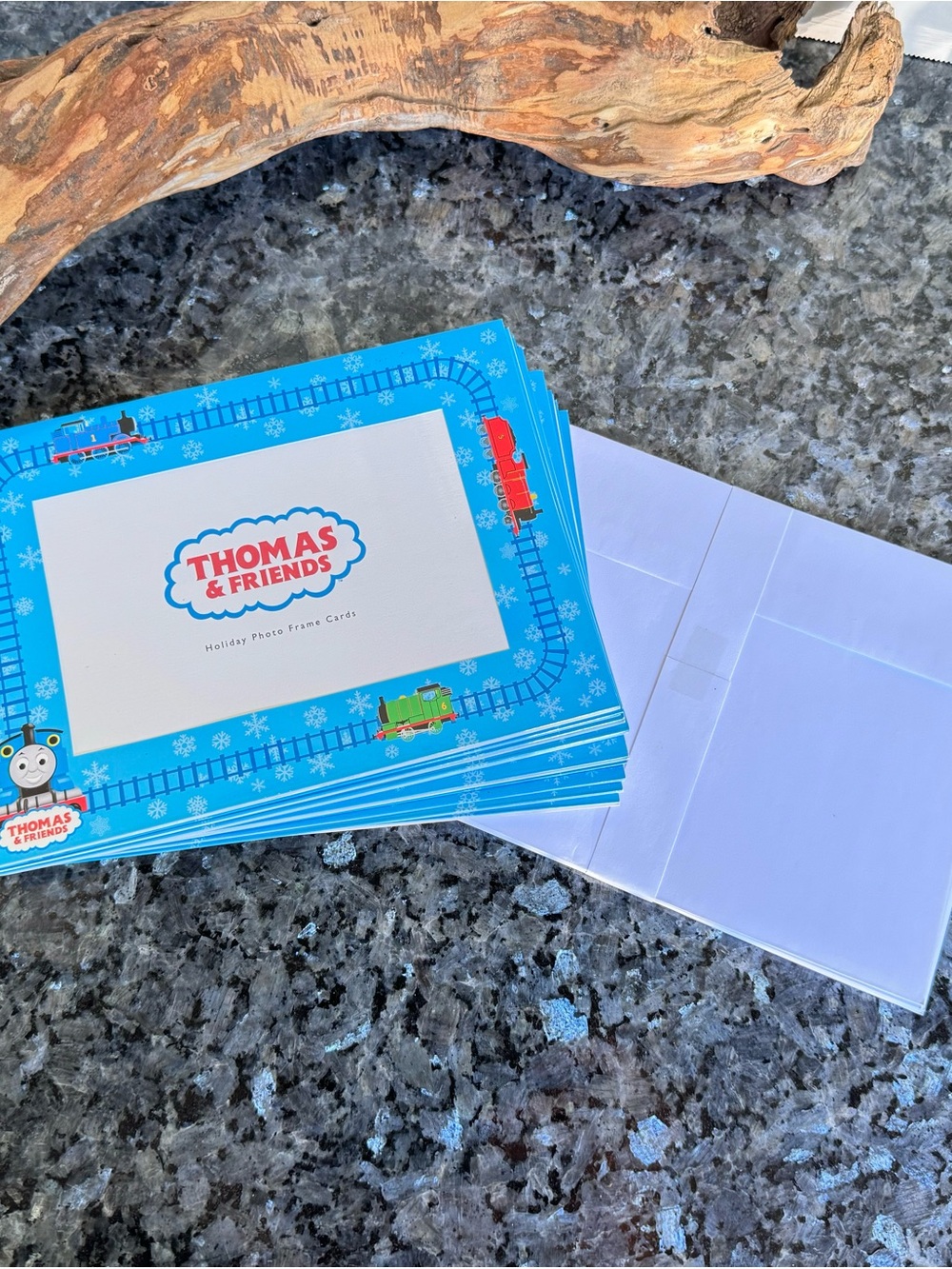 Vintage Thomas & Friends Holiday Photo Frame Cards 2005 Peaceable Kingdom Press